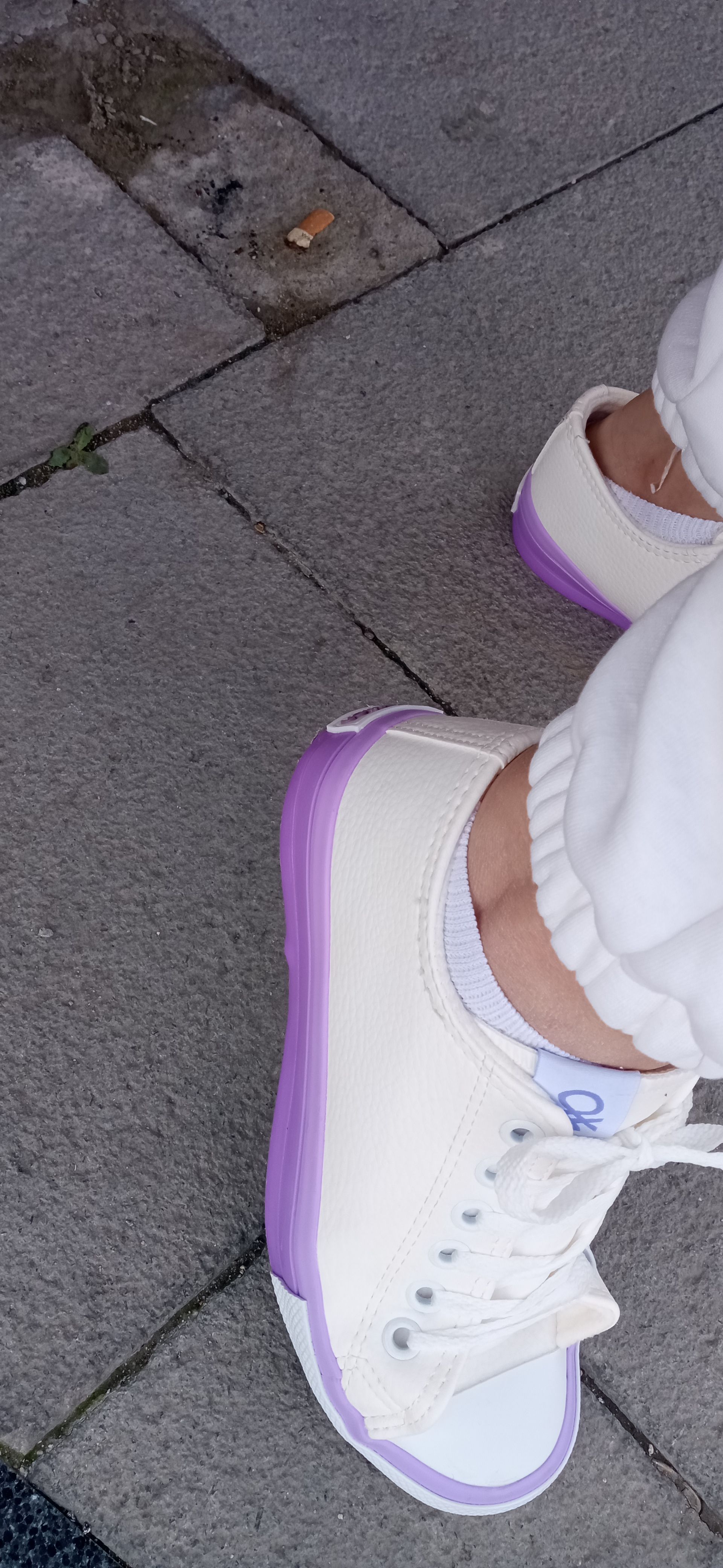 اسنیکر بنتتون اورجینال Benetton BN-30725 Bn-30725 Women's Sneaker Sports Shoes-white Lilac photo review